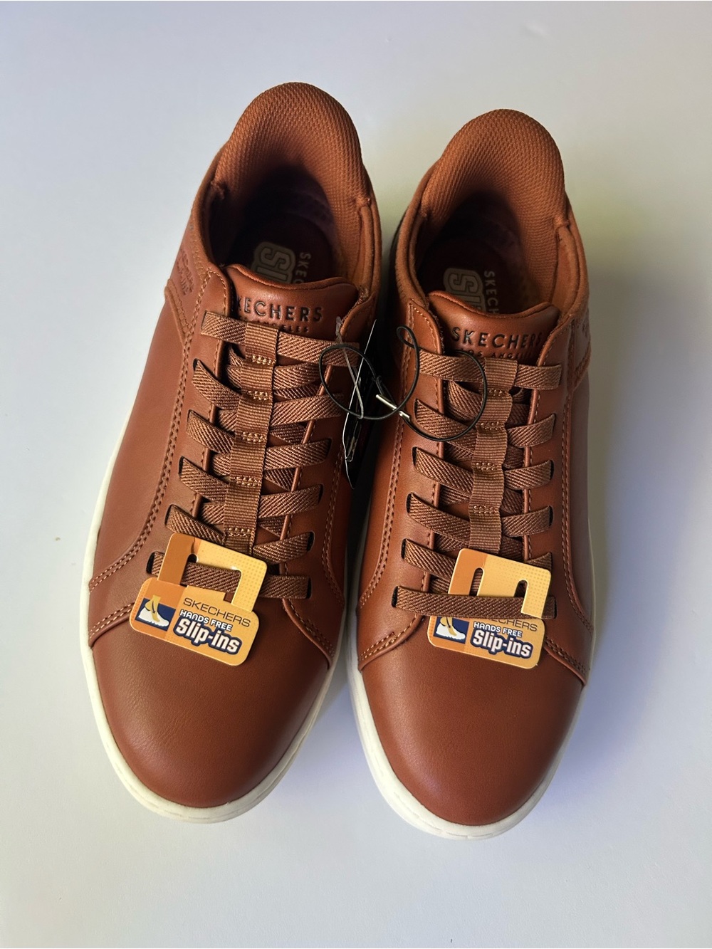 Skechers Slip-Ins Men’s Brown Low Top Lace-Up Athletic Sneakers Size 8